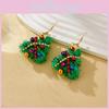 Christmas Charming Tree Earrings Vibrant Handmade Design Ideal For Gatherings Holiday