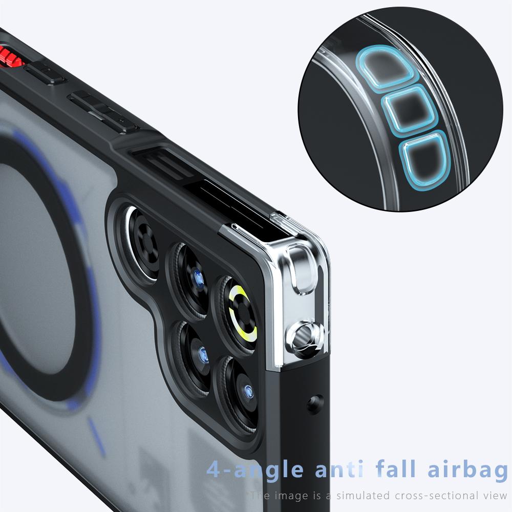 Case For ZTE Nubia RedMagic 11 Pro Plus Magnetic Wireless Charging Soft TPU Frame Hard Plastic Translucent Matte Phone Cover