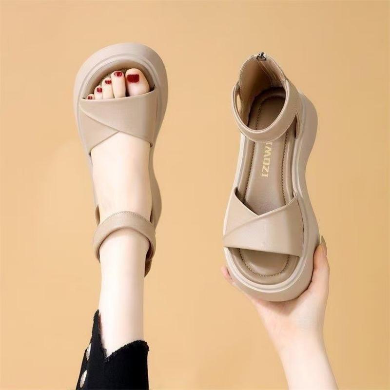Height-increasing fashion platform sandals summer new with skirt soft-soled beach shoes women's sandals