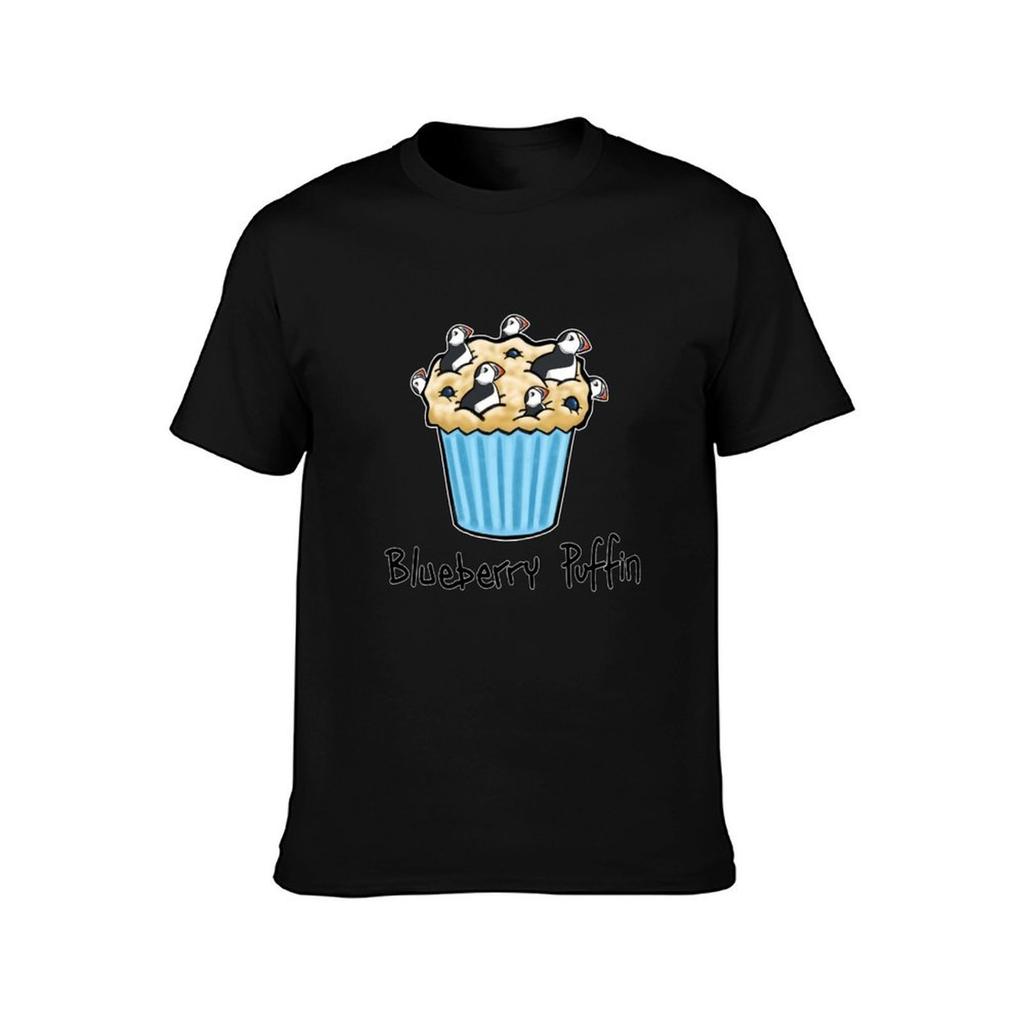 Blaubeer-Papageientaucher T-Shirt Atmungsaktives Workout Kurzarmtop