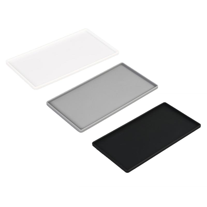 Anti-slip Silicone Heat-insulating Mat Square Storage Tray Coffee Tea Coaster Cutlery Holder Bathroom Soap Plate