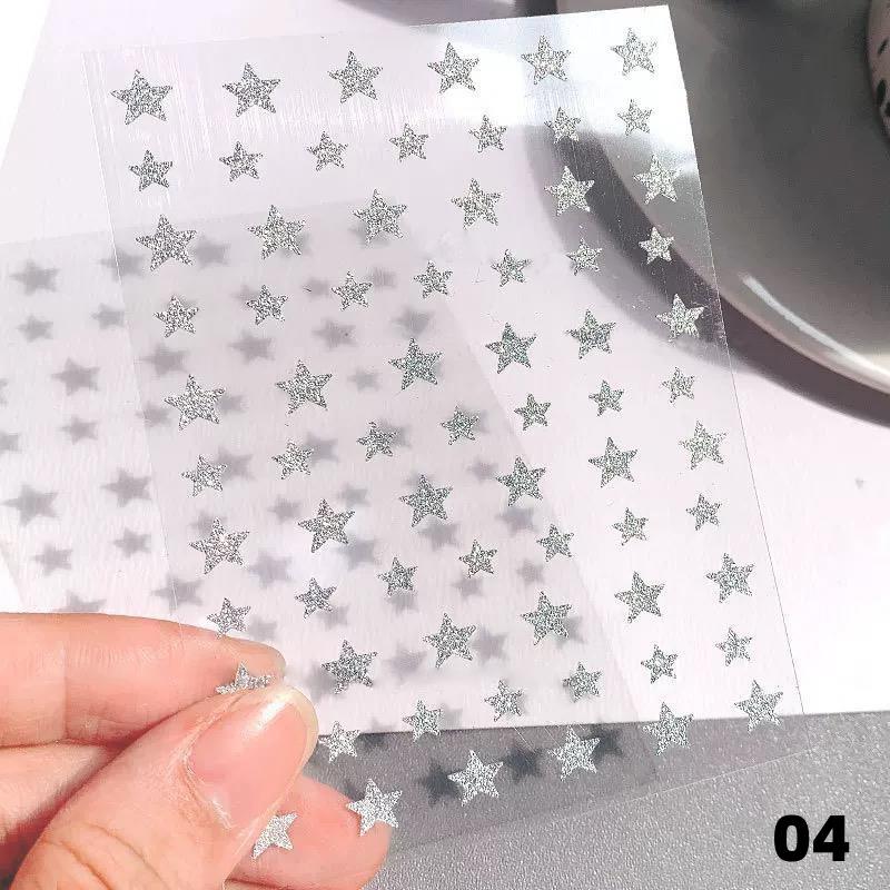 Nail Art Diamond Glitter Stickers New Love Stars Shining Star Butterfly Adhesive Stickers