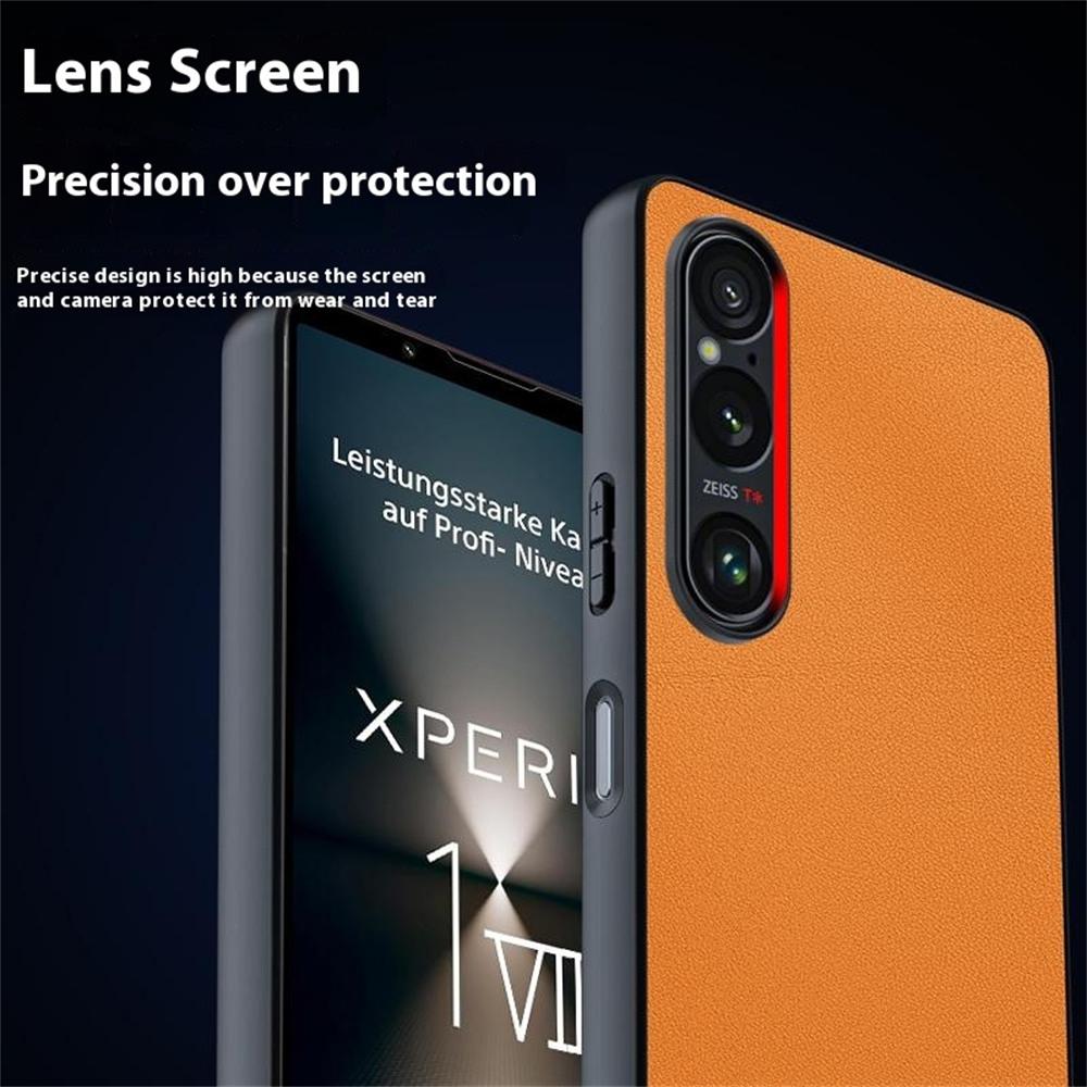 For Sony Xperia 1 VII Case PU Leather Coated PC + TPU Anti-Drop Phone Cover