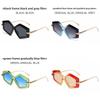 Snake Pattern Metal Frame Polygon Sunglasses With Uv400 Protection For Fashion Women And Outdoor Wear