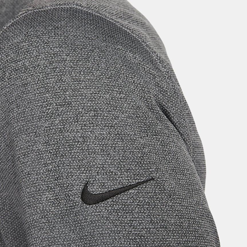 Nike Solid Color Zippered Golf Sweatshirt Long Sleeve Men Tops Gray DN1948-010