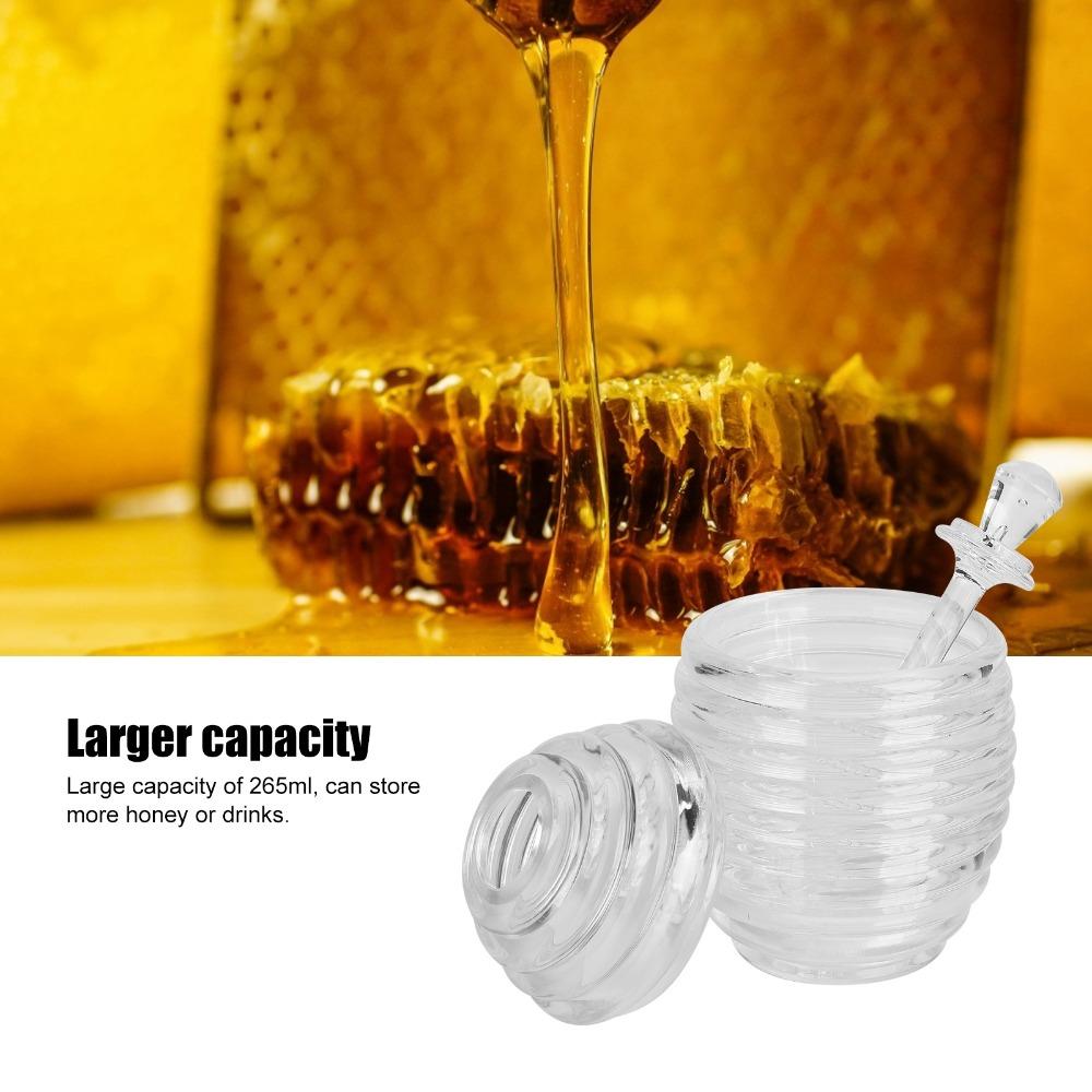 Transparent Honey Dispenser Plastic Honey Container Practical Honey Jar  Syrup Seasoning Storage