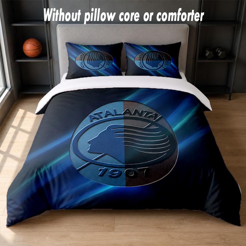 Atalanta FC Design Bed Bedding Set 1 Duvet Cover + 2 Pillowcases Soft Breathable Household Bed Linens