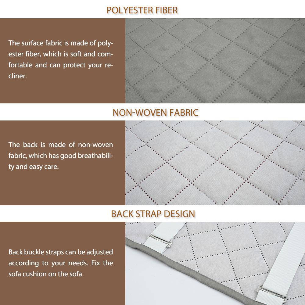 Recliner Chair Sofa Cover Pet Couch Furniture Protector Polyester Fiber Anti Slip Side Pocket Armchair Cover Washable Chair Mat