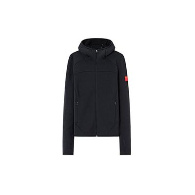 All-Weather Series Solid Color Slim Fit Fleece Lined Hooded Jacket Women Jackets Basic-Black 162410702-3