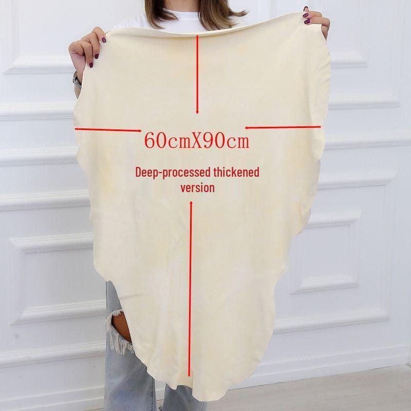 Large Natural Deerskin Suede Car Drying Towel - Quick Absorbing, Quick-Drying, Premium Quality