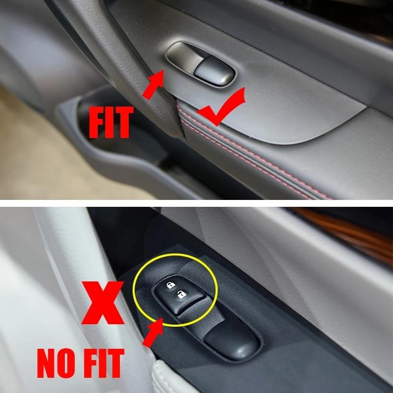 For Nissan Qashqai J11 2016 -  ABS Carbon Fiber Door Window Armrest Cover Switch Button Panel Frame Trim Car Accessories