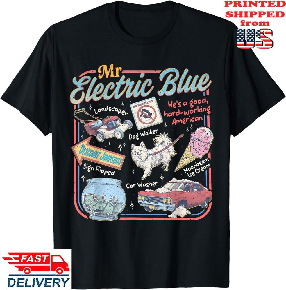 Mr Blue Electric Funny American Boone Heart Women Men  T-Shirt, Unisex Tee Unisex T-Shirt L