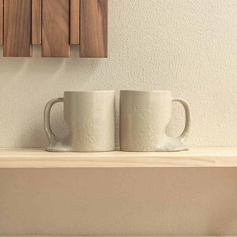 Creative Retro Ceramic Special-Shaped Cup Office Personalized Mug Home Drinking Cup Breakfast Cup Coffee Cup