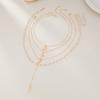 4Pcs/Set Chain Necklace for Women Mini Jesus Cross Pendant Clavicle Jewelry Accessories