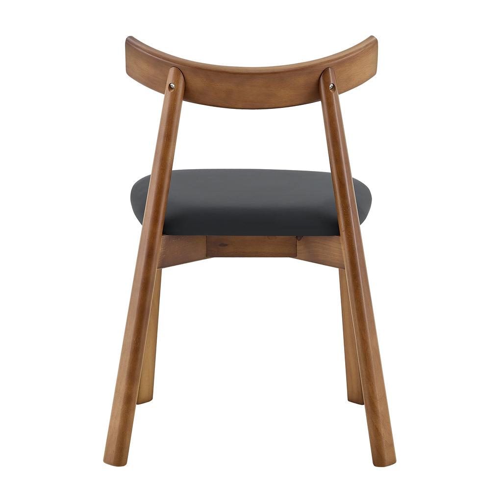 Set of 2 Dining Chairs with Wooden Frame, Upholstered Chairs with Ergonomic Backrest, Chairs for Dining Room Living Room, Chairs Only Without Table