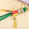 Charm Robot Pendant Metal Rope Braided Lanyard Bag Pendant Hanging Keychain Creative Car Pendant Leather Bag Decoration