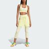 Adidas Truecasuals Terry Shorts With Small Logo Print And Drawstring Women Bottoms Pink Yellow IT8275