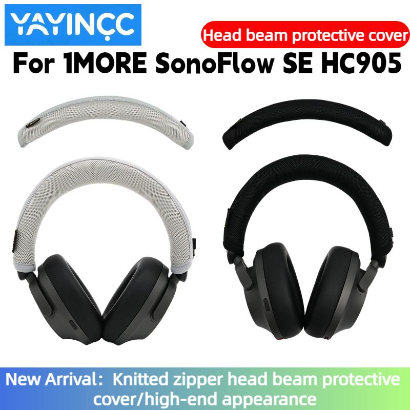 Earphone Zipper knitted fabric headband protective cover For 1MORE SonoFlow SE HC905 Headphone Head Beam Cover Advanced feeling