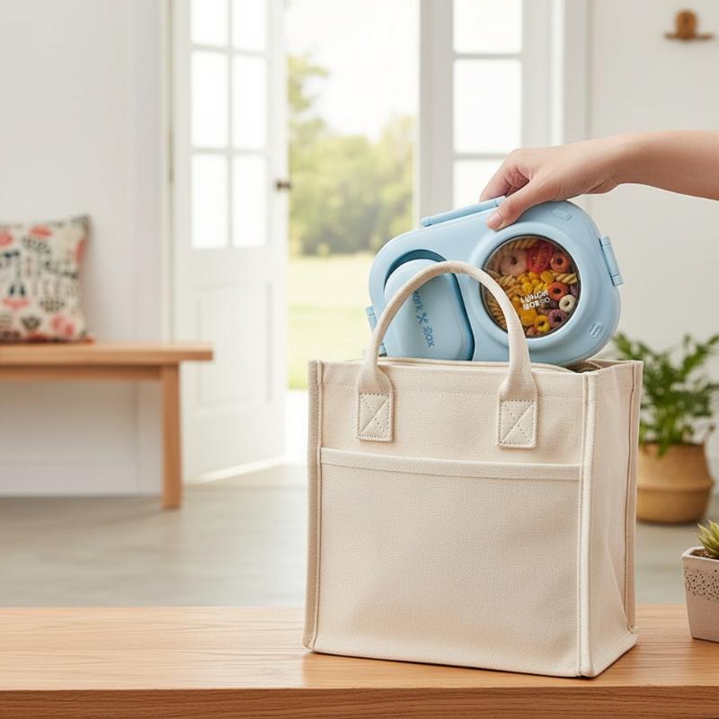 Macaron Style Portable Bento Box, Cute Lunch Container for Women & Teens, Great for Work Picnic Dating