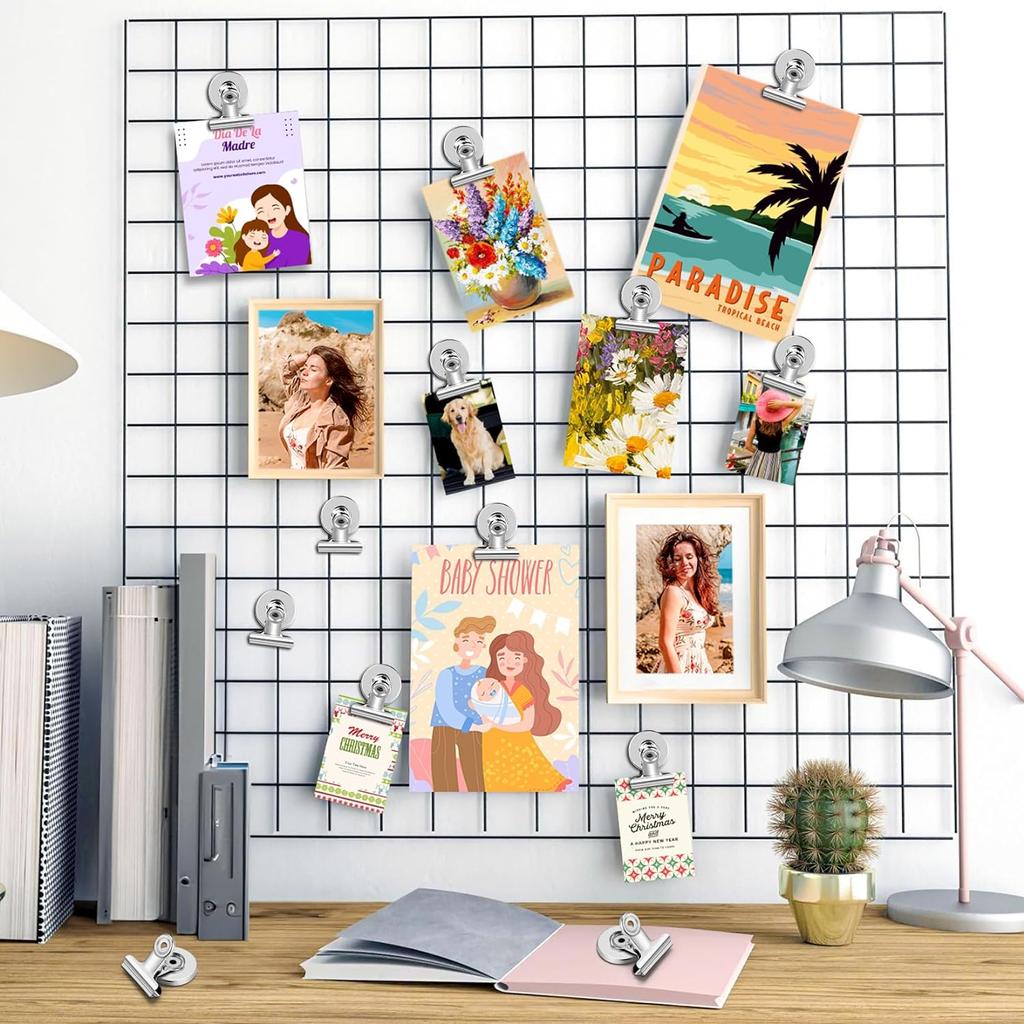 20Pcs Fridge Magnets, Strong Magnetic Clips, Magnetic Clips Heavy Duty for Photo Displays, Home, Office, Classroom