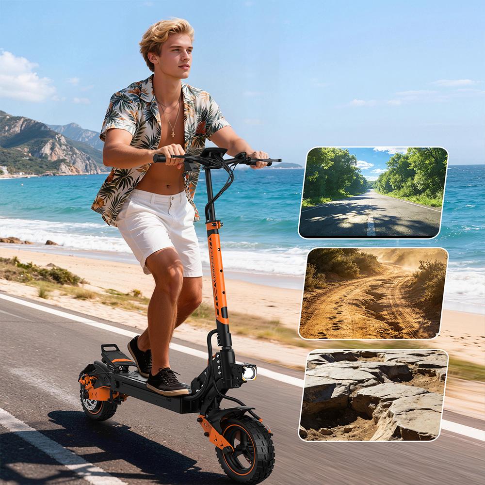 LIT-GOGO Z1 Elektrická koloběžka 10" kolo 800W špičkový motor Dvojité kotoučové brzdy Max. dojezd 50 km Připojení k aplikaci 48V 15,6Ah Skládací