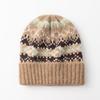 Fair Isle Strick Damen Warme Ohrschützer Mütze für Herbst/Winter