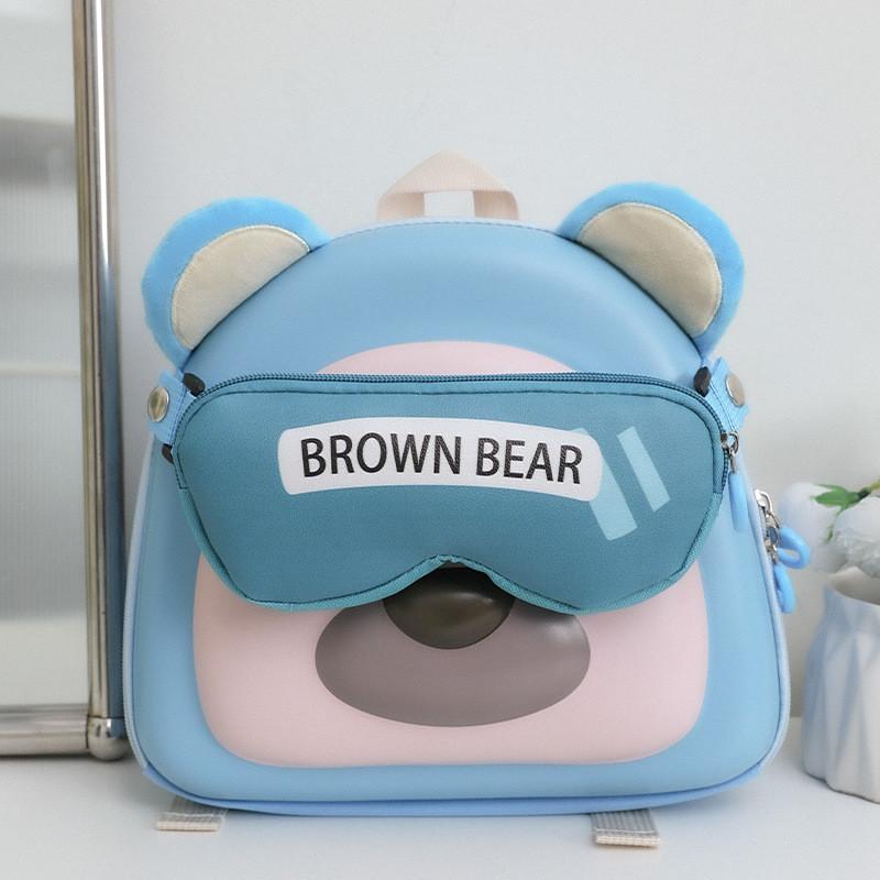 Cute Dog Pattern Kids Backpack With Colorful Stitching And Lightweight Design