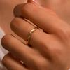 Stainless Steel Rings Minimalist Geometric Triangle Adjustable Opening Trendy Fine Ring For Women Zircon Everyday Wear New In