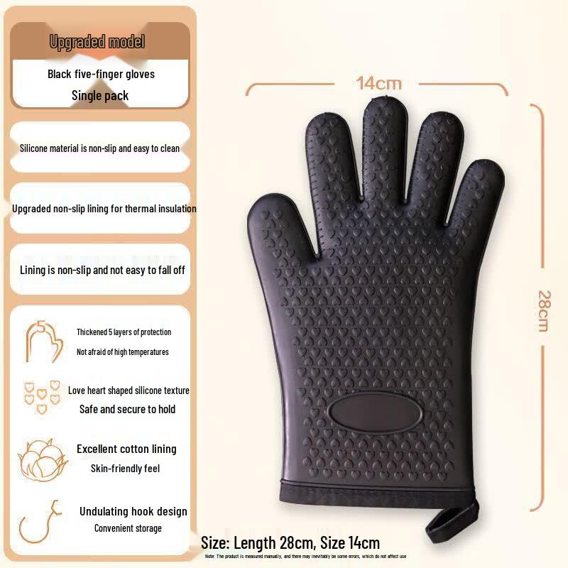 ZISIZ Silicone Heat Resistant Oven Mitt
