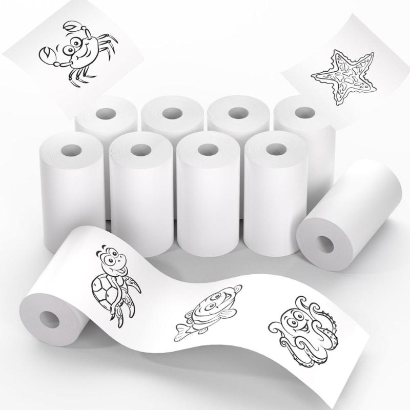 20Pack Mini Printer Thermals Paper Roll 57x25mm SelfAdhesive Sticker Labels BPAFree for Kids Crafts DIY Printing