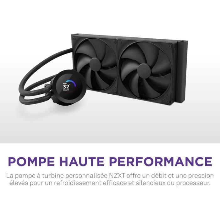 Watercooling - NZXT - RL-KN240-B2 - Kraken Plus 240 - Écran LCD 1.54" personnalisable - Noir - Performance améliorée