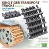 T-Rex Studio 1/35 WWII German King Tiger Railroad Tracks Pattern 1 Plastic Model Kit Parts TR85053 Pre-painted
