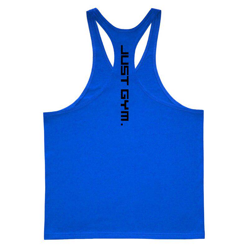 

Do The Work Фитнес Тренажерный зал Спорт Мужская Бодибилдинг Модная брендовая повседневная футболка из чистого хлопка в полоску Тяжелая атлетика Летняя баскетбольная майка XXL синий