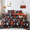 Halloween Decorations Duvet Cover Twin Cartoon Pumpkin Comforter Cover Lantern Ghost Quilt Cover Kids Boys Girls Holiday Gifts