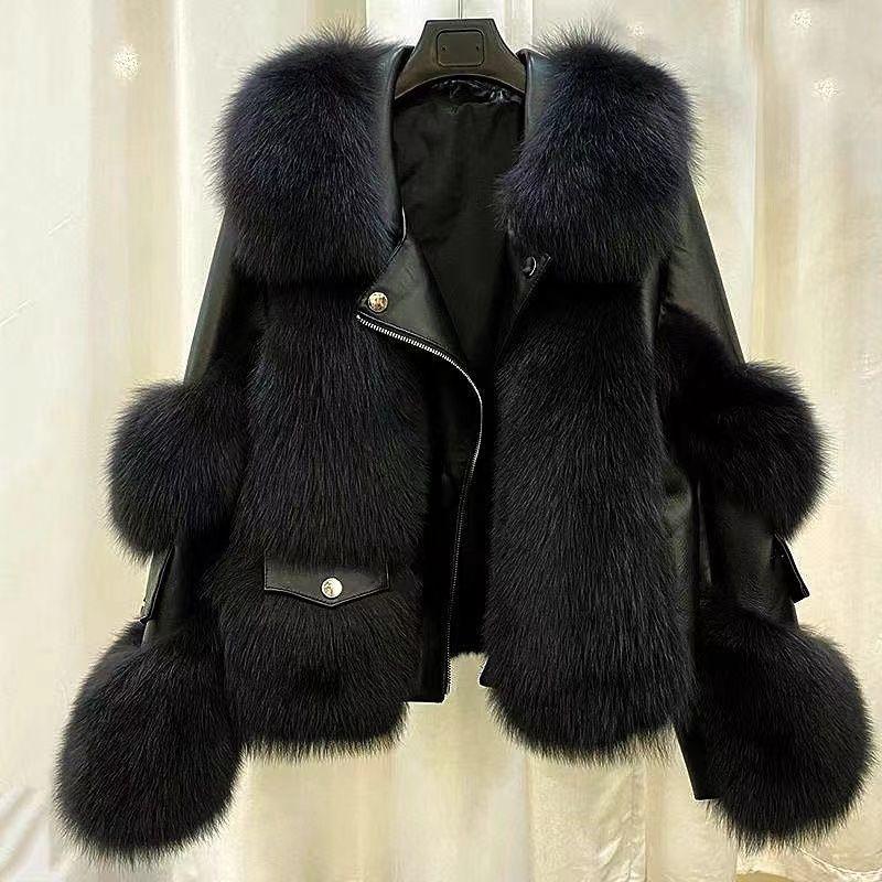 Winter new women's imitation fox hair padded cotton casual fur coat loose high quality imitation fur coat
