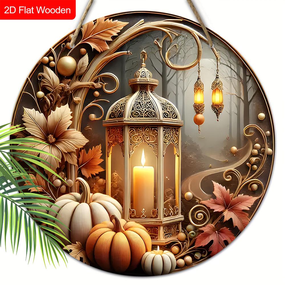 

Деревянная табличка «Осенний праздник урожая» - Табличка на День благодарения для двора, двери, настенный декор - Идеальное фестивальное украшение 20cm/7.87in оранжевый