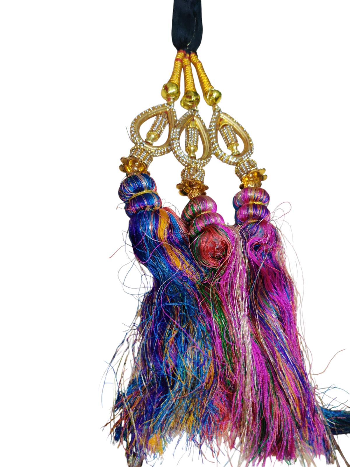 @ Индийская традиционная коса Чоти Паранда Многоцветная