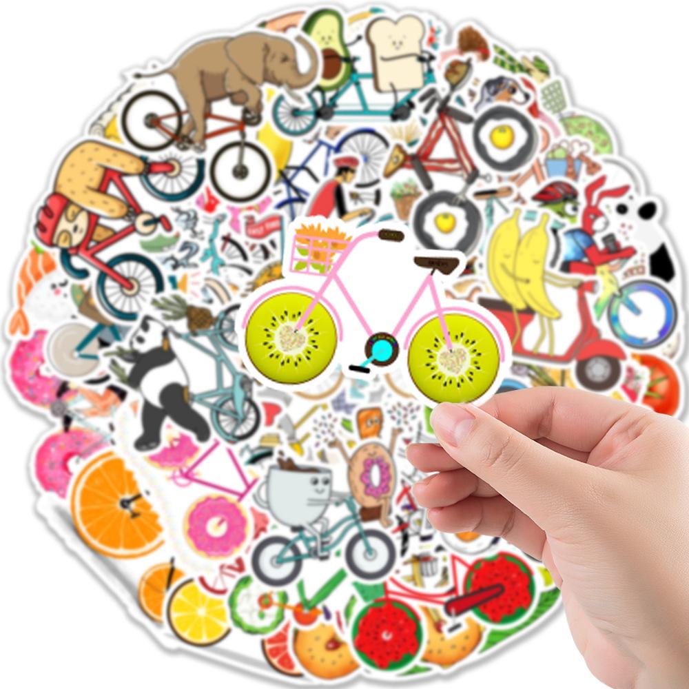 50 Sporty Cute Cartoon Car Laptop Suitcase Water Cup Doodle Decoration Stickers