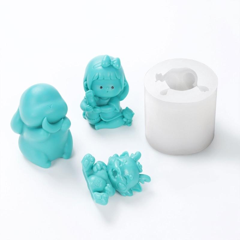 Baking Candle Mould Cute Castings Molds DIY 3D Silicone Mould Candle Silicone Handicrafts Moulds for Candle Making