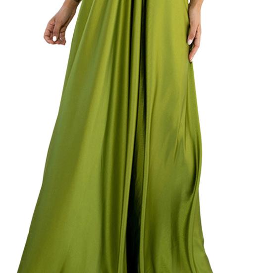 Off Shoulder Backless Neck Straps Solid Color A-Line Beach Dress Elegant Casual