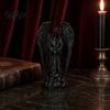 Gothic Angel Decor 3D Printed Sculpture Decoration, Dark Decoration with Detailed Feather Texture, Matte Black Figurine for Home Office Halloween Gift