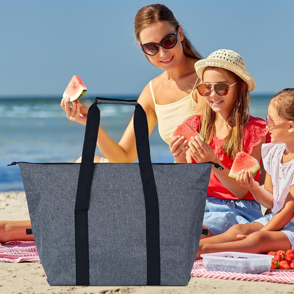 Cooler Bag Thermal Bag Compact Foldable Tote Reusable For Lunch Shopping Women Men Food Delivery School Hiking Picnic Meal Work
