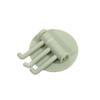 Seamless Rotatable Non-Punching Utility Hook Hangers Bathroom Kitchen Sticky Wall Triple Hook for Hanging Towel