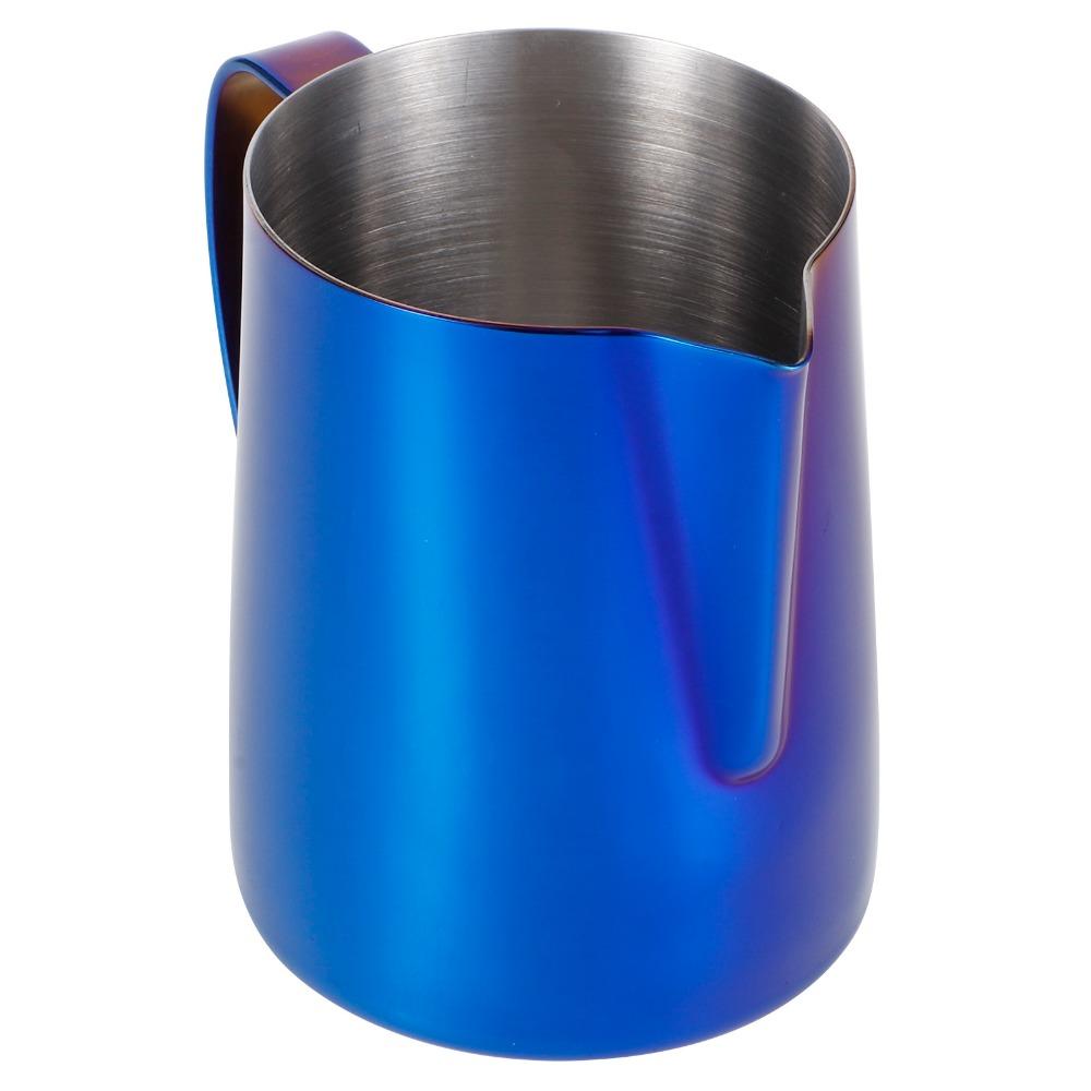 Coffee Accessories Stainless Steel Milk Frothing Cup 600ml Colorful Blue Coffee Jug Durable Frothing Jug Coffee Making