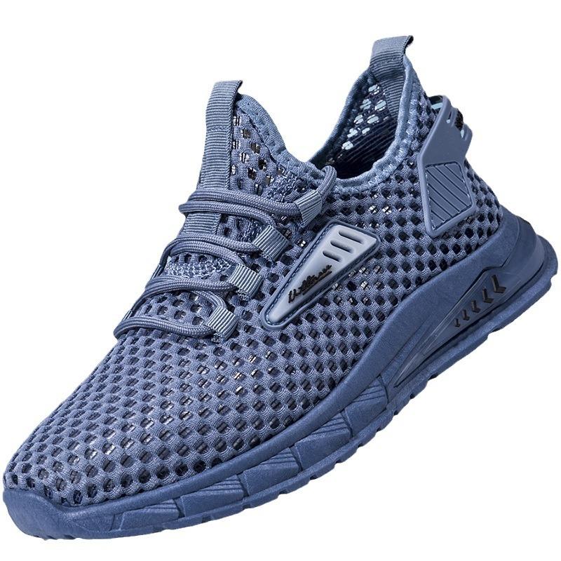 Mesh Breathable Men's Shoes 2024 New Men's Sports Shoes Hollow Casual Running Shoes Large Size Men's Shoes Manufacturer Foreign Trade