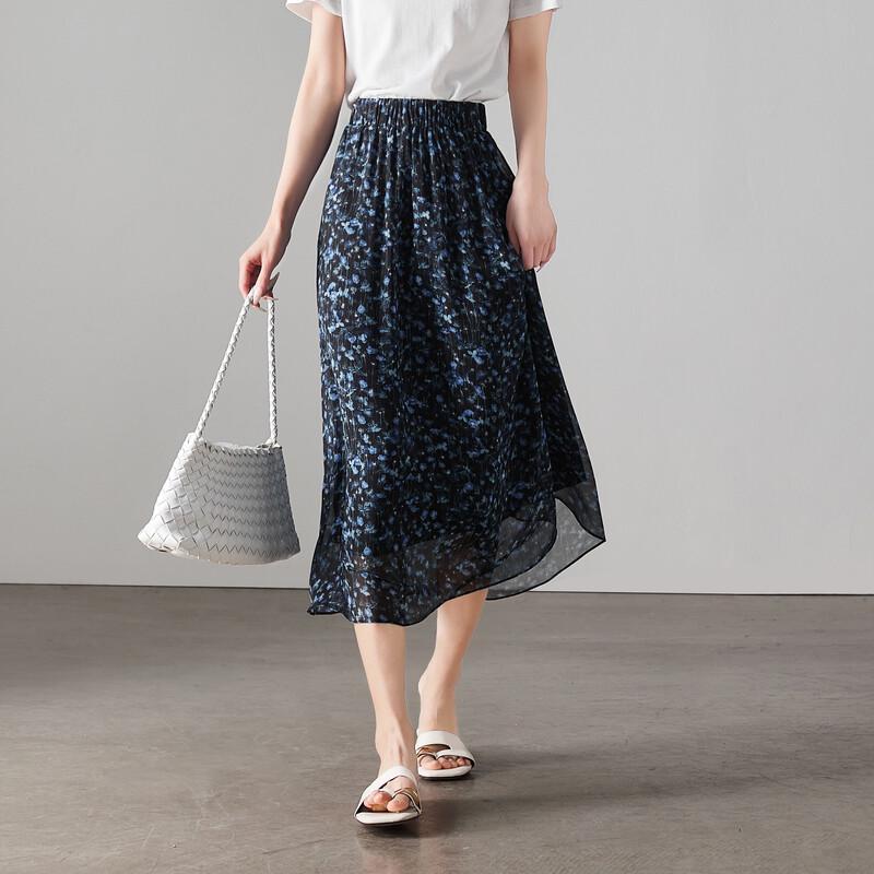 SOFSIL Women s Floral A-Line Midi Skirt 28/L