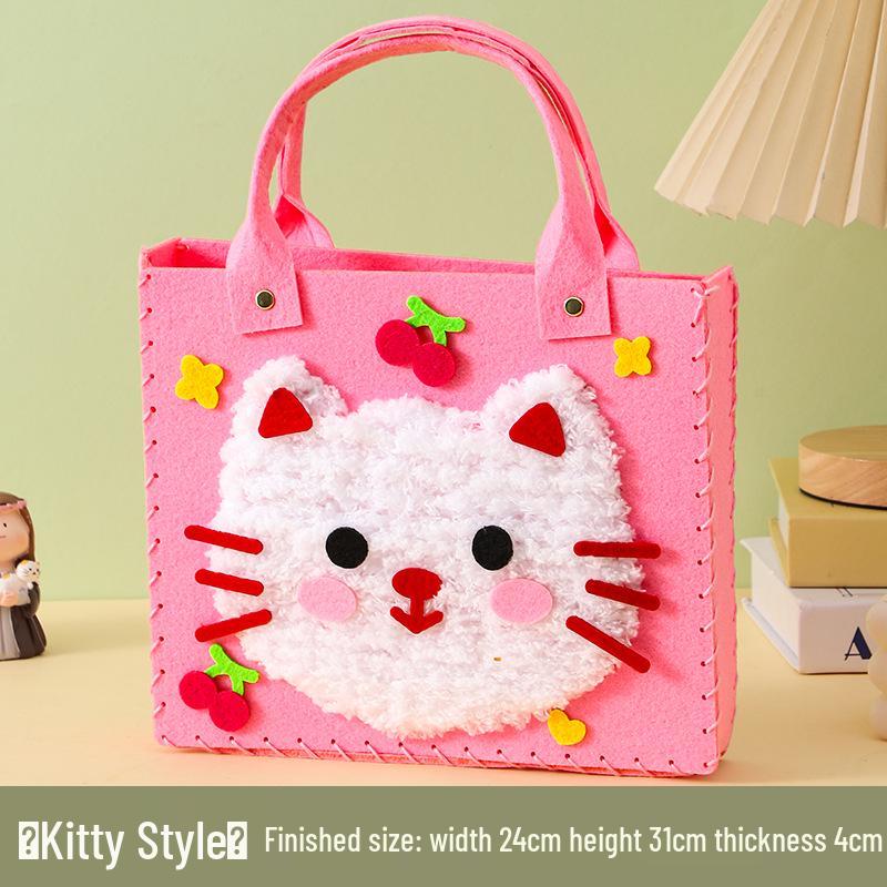 Cartoon Wool Embroidery Kit: Creative DIY Sewing for Kids Aged 3-6