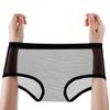 Sexy Transparent Panties for Women Plus Size See Through Mesh Sheer Underwear Seamless Mid Rise Thin Briefs