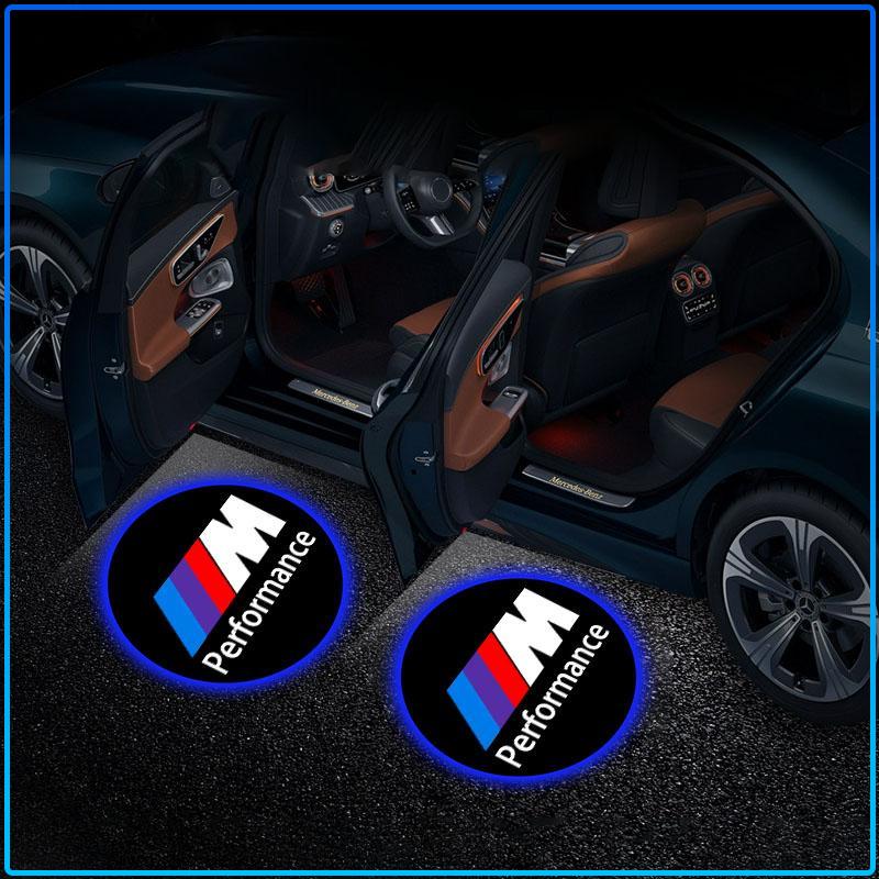 2pcs Laser Projector Ghost Shadow LED Car Door Welcome Light For BMW M Performance 1 3 5 7 Series M3 M4 M5 M6 X1 X3 X5 X6 X7 E30 E34 E36 E39 E46