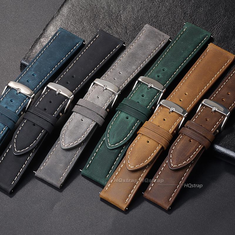 Watch Band Genuine Leather Straps 14 16mm 18mm 20mm 22mm 24mm Watch Accessories High Quality Leather Watch Belt Strap Watchbands